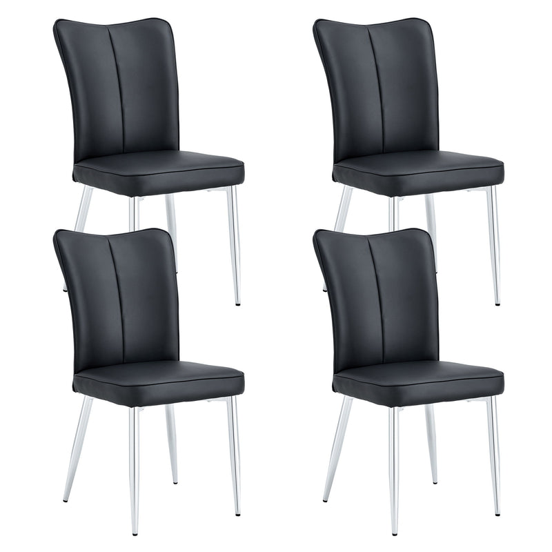 Modern Minimalist Dining Chairs With Metal Legs