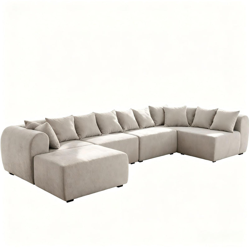 8 Seater U-Shaped Couch With Ottoman