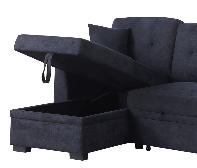 Sectional Sofa Bed - Dark Blue