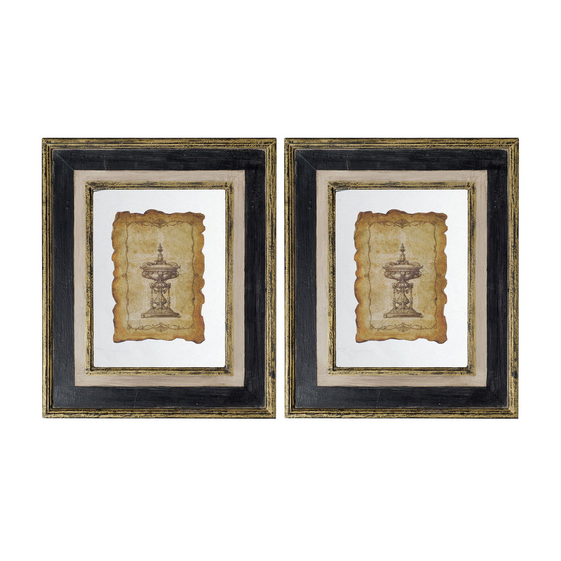 Lucian - Framed Antiqued Sculpture Print