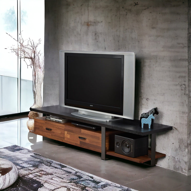 Elling - TV Stand - Walnut / Black