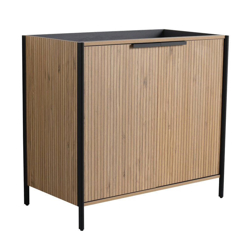 Contemporary Freestanding Bathroom Vanity With Adjustable Shelves