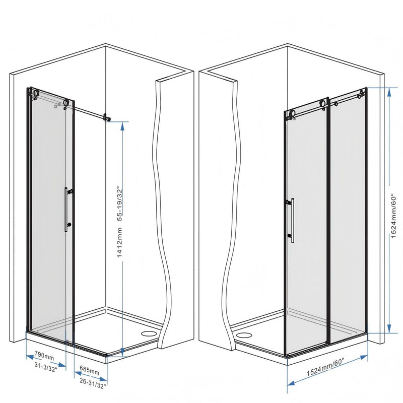 Frameless Shower Door With Handle