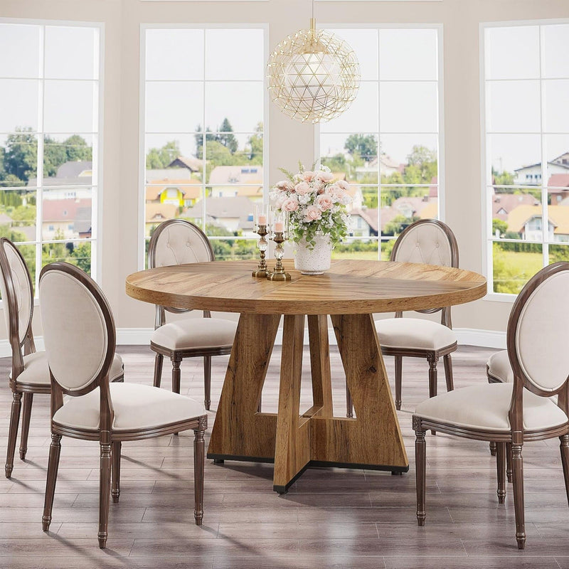 Round Dining Cross Base Kitchen Table