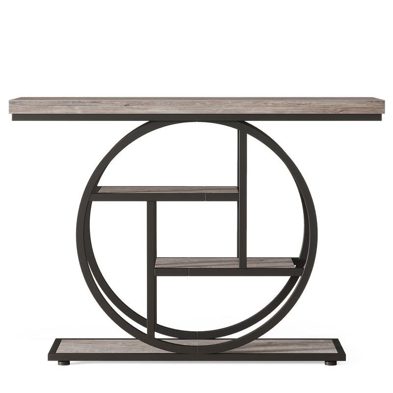 Console Table With 4 Tier Design For Living Hallway