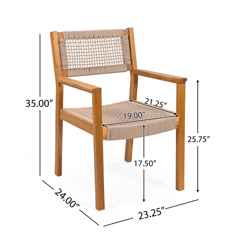 Outdoor Dining Patio Chairs (Set of 2)