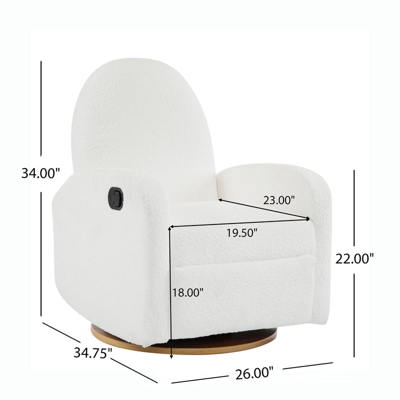 Contemporary 360 Swivel And Glider Recliner Chair