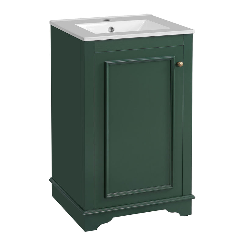 Bathroom Vanity With Sink, Freestanding Single Cabinet Set, Soft Close Door, Adjustable Shelf
