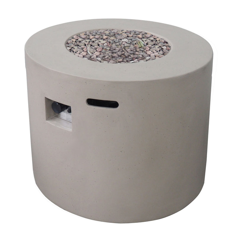 Round Iron Fire Pit With 40,000 Btu