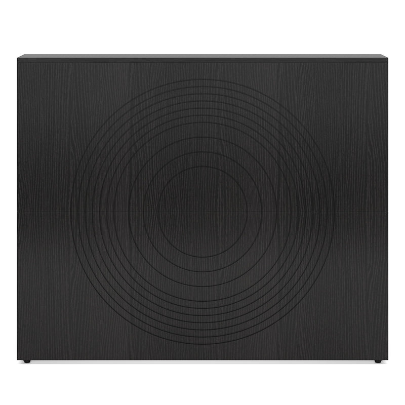 Modern Reception Desk, Front Desk Table With Cable Grommet & Privacy Panels