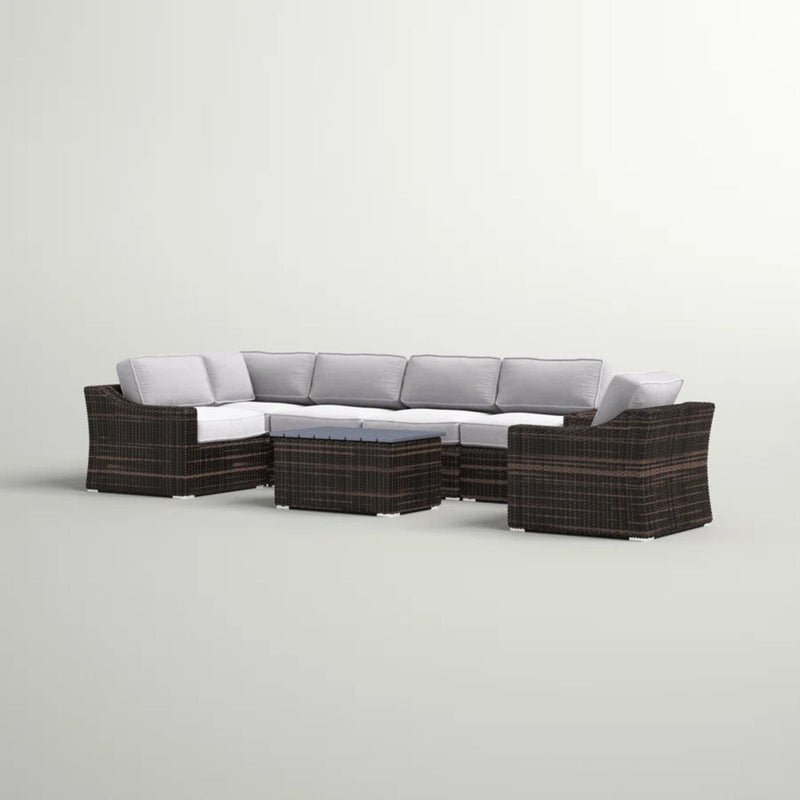 Stylish Sofa Seating Group With Cushions Perfect For Outdoor Gatherings