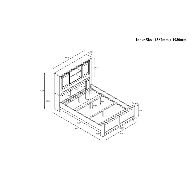 Avery - Bed With Bookcase Headboard