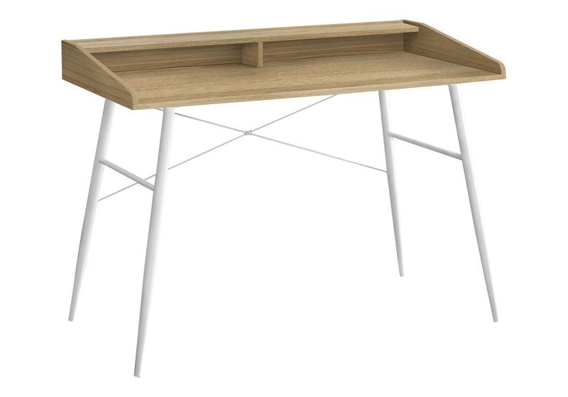Computer Desk For Home Office, Laptop, Storage Shelves, Contemporary Versatile Placement - Natural
