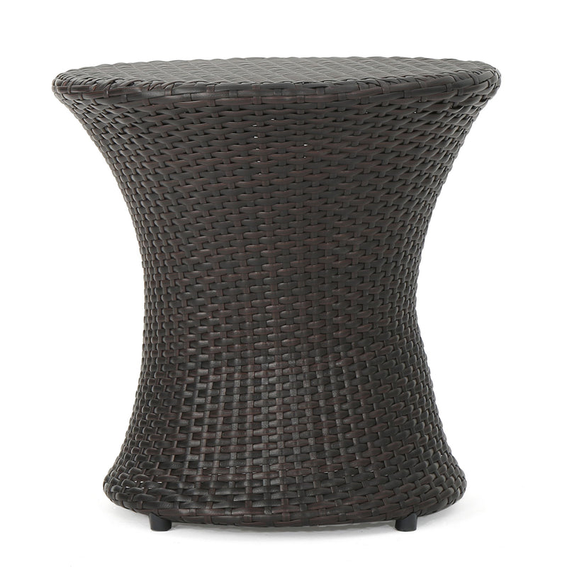 Thrive - Hourglass Rattan Table With No Glass Top