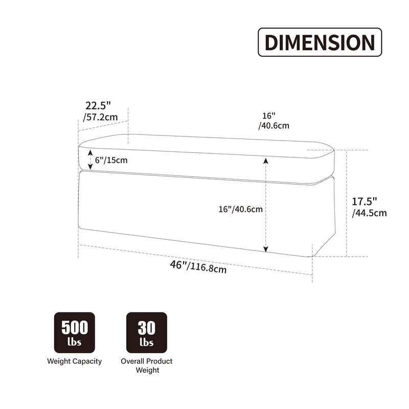 Ottoman Foot Stool With Metal Legs