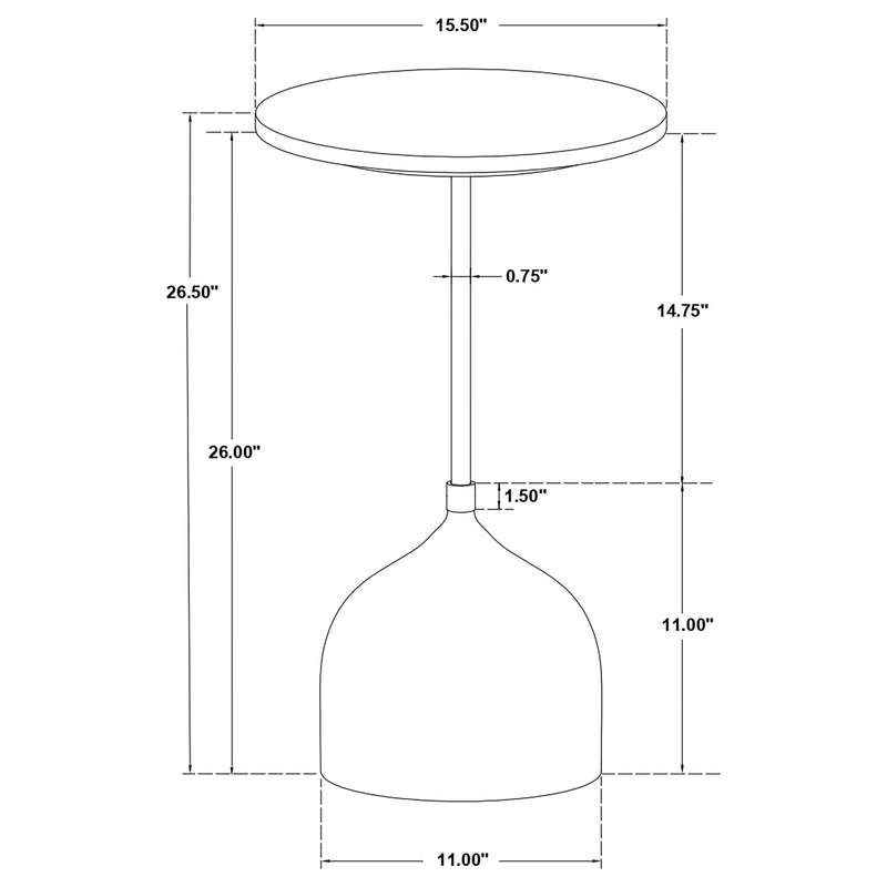 Emporia - Round Side Table - Peach