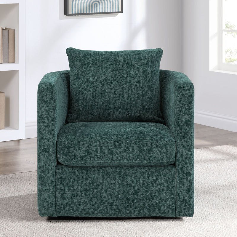 Sutton - Swivel Barrel Chair - Peacock