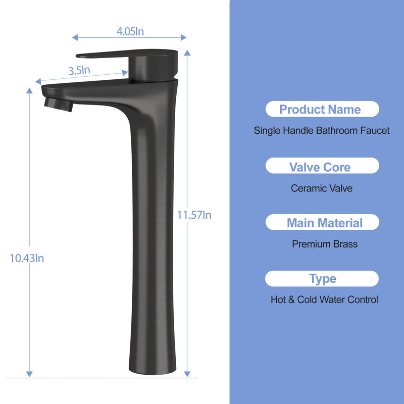 Single Handle Vessel Sink Faucet