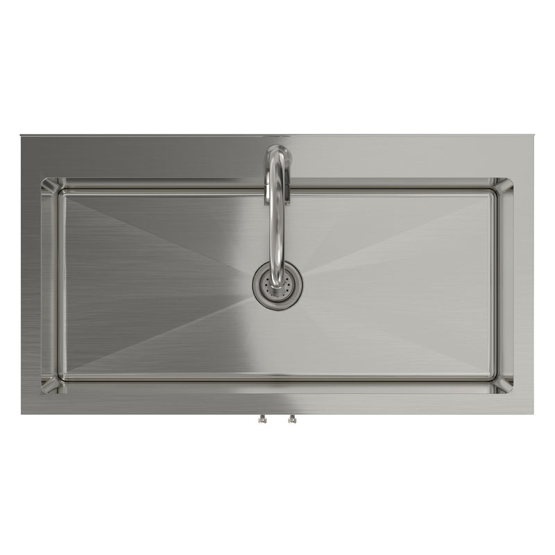 Reed - Deluxe Laundry Cabinet With Pull-Out Faucet And Stainless Steel Sink