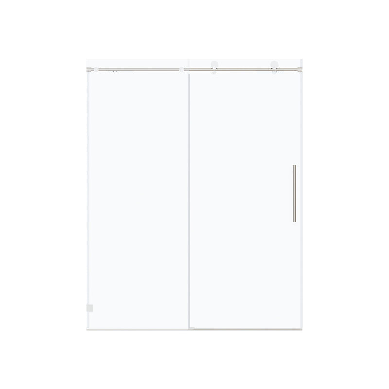 Frameless, Single Sliding Soft Close Shower Doors, 5/16" Sgcc Tempered Glass