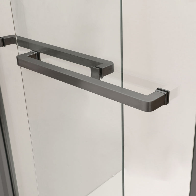 Modern Double Sliding Shower Enclosure, Tempered Glass