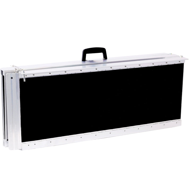 Portable And Foldable Wheelchair Ramp With Non Skid Surface