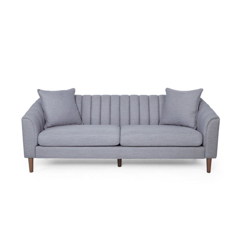 Contemporary 3 Seater Sofa With Plush Accents