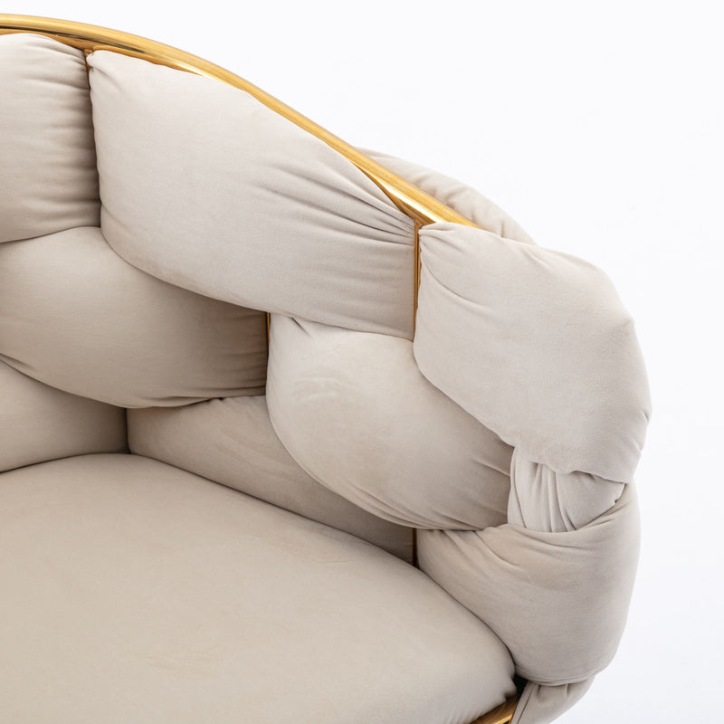 Luxury Modern Simple Leisure Velvet Single Sofa Chair Bedroom Lazy Person Household Dresser Stool Manicure Table Back Chair