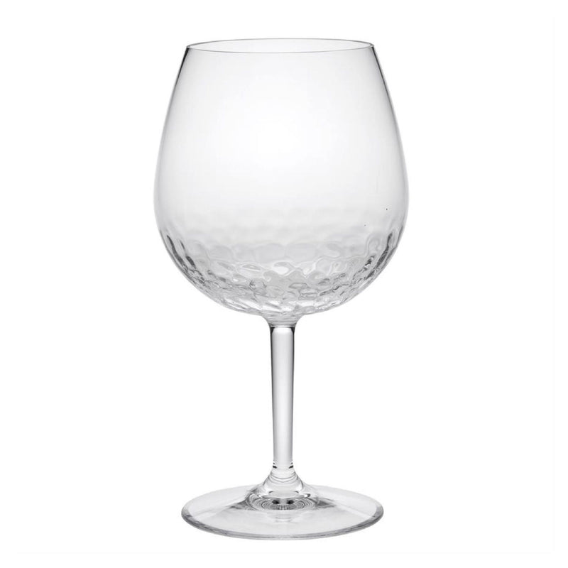 Tritan - Leadingware Unbreakable Wine Glass Set With Hammer Design Bpa Free Plastic, 22Oz - Clear