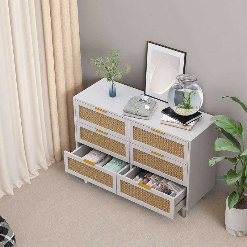 6 Drawer Storage Modern Cabinet For Bedroom