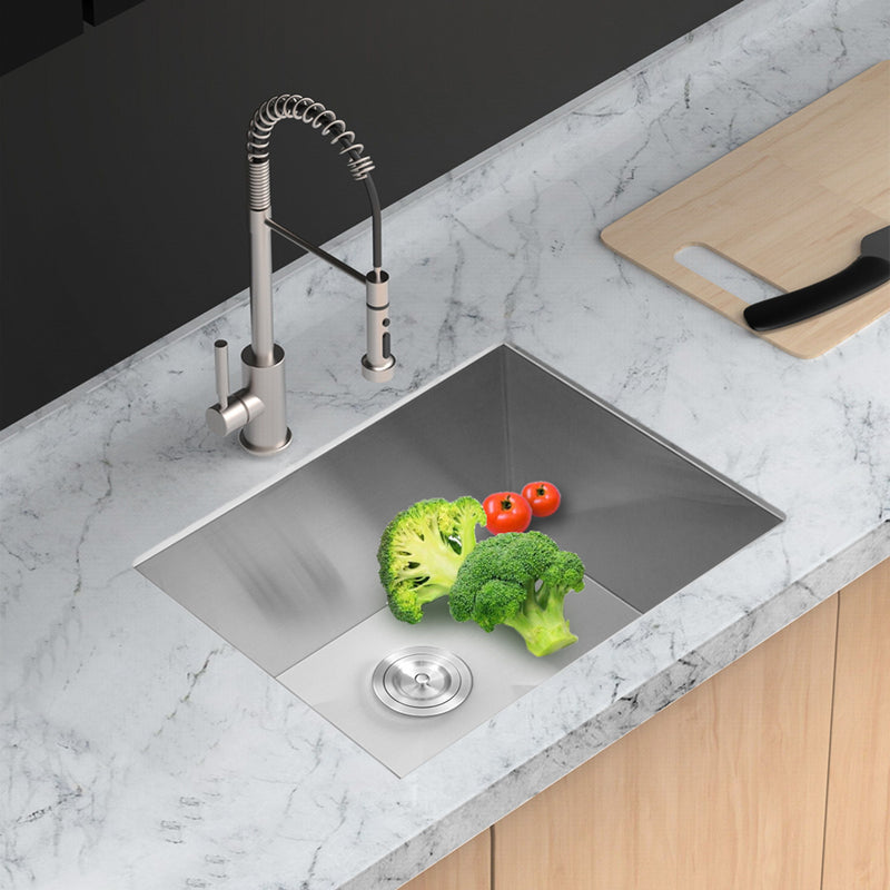 Premium Laundry Drop In Utility Sink 16 Gauge Stainless Steel, Topmount