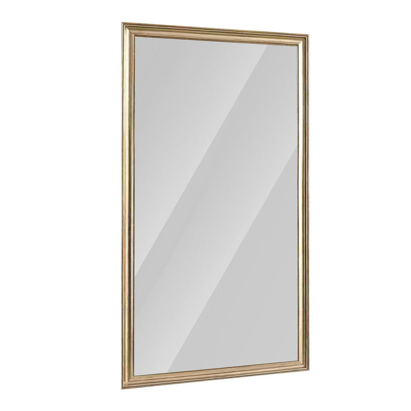 Elegant Full Body Floor Mirror With Artificial Wood Frame, Durable Design - Copper