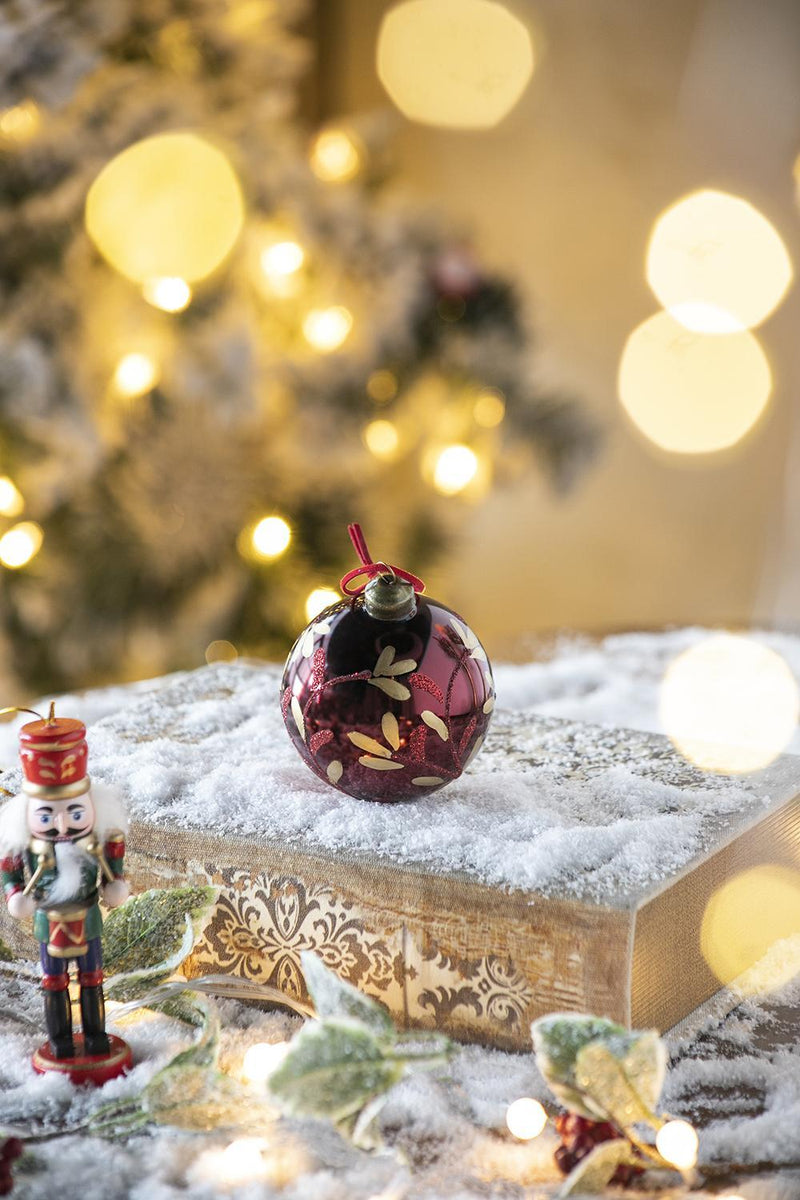 Christmas Ball Glass Decorative Hanging Ball Christmas Tree Ornaments, For Holiday Party Decorations