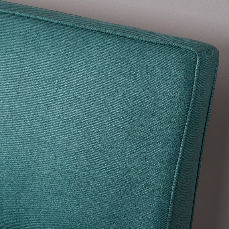 Contemporary Loveseat With Upholstered Fabric And Birch Wood Legs