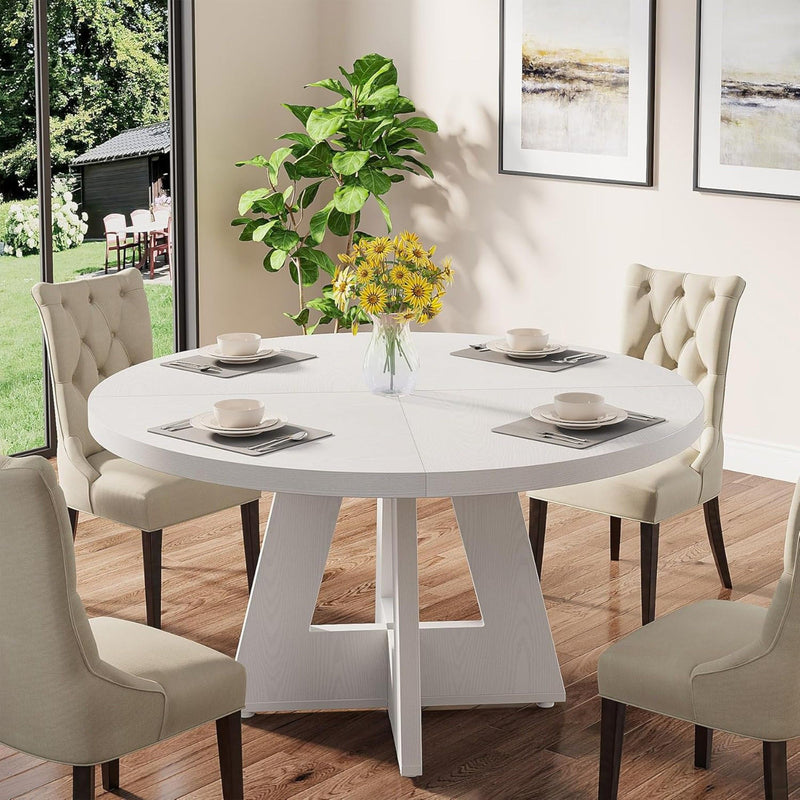 Round Dining Cross Base Kitchen Table