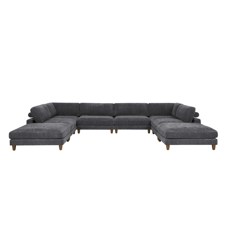 Modern Modular Sectional With Adjustable Back Support