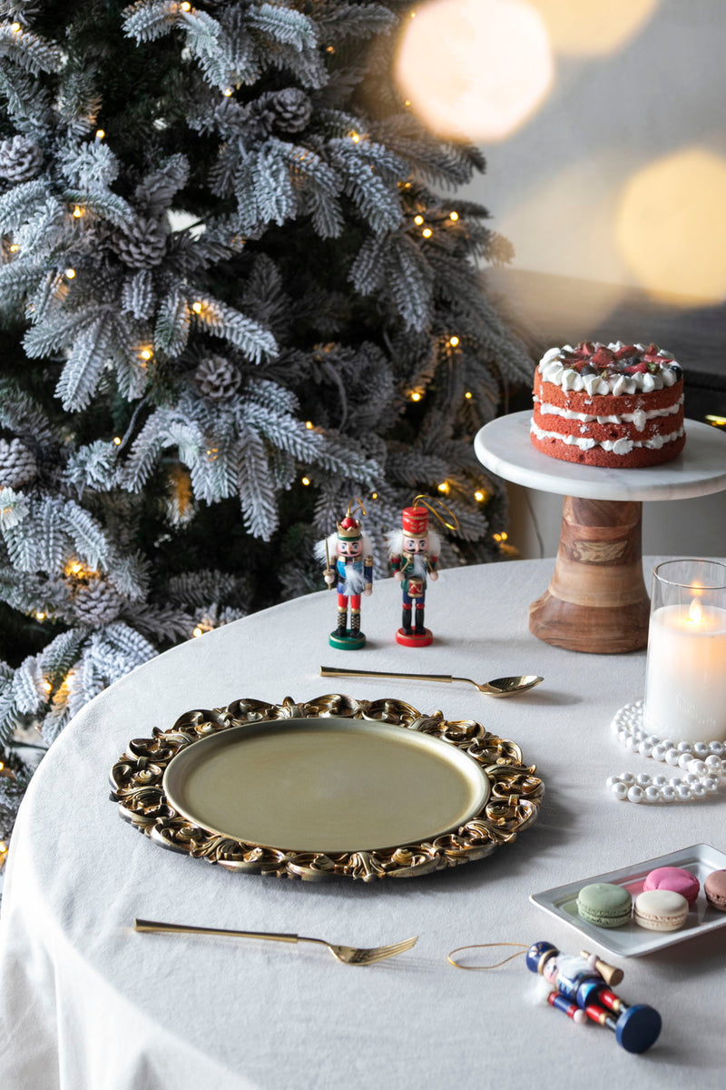 Plastic Charger Plate (Set of 6) - Gold