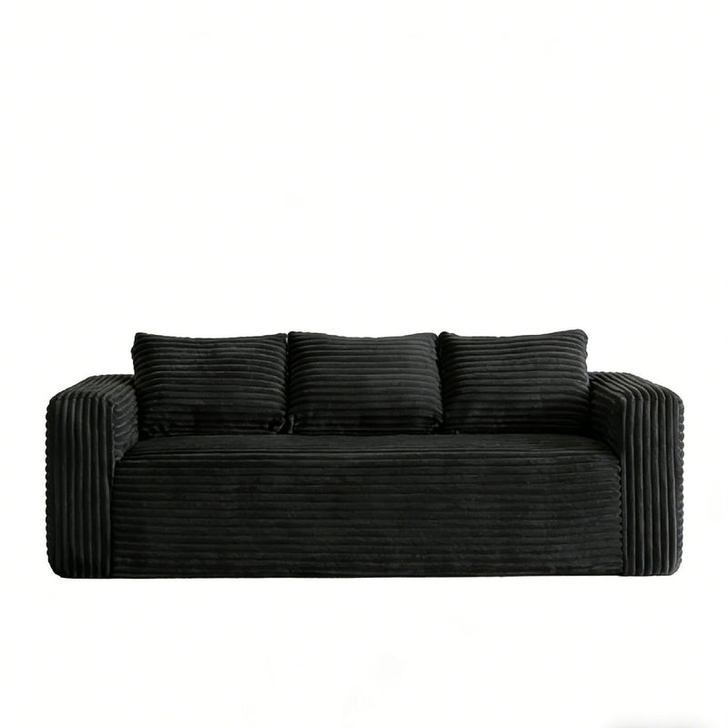 Cloud Loveseat Sofa Couch, Compressed - Black