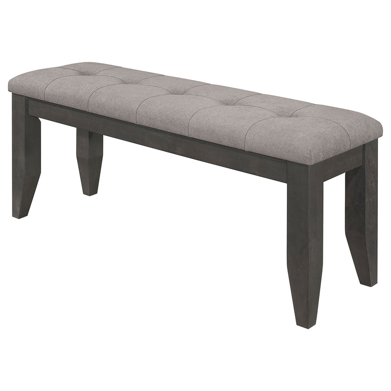 Erskin - Upholstered Dining Bench With Button Tufted Cushion - Dark Gray