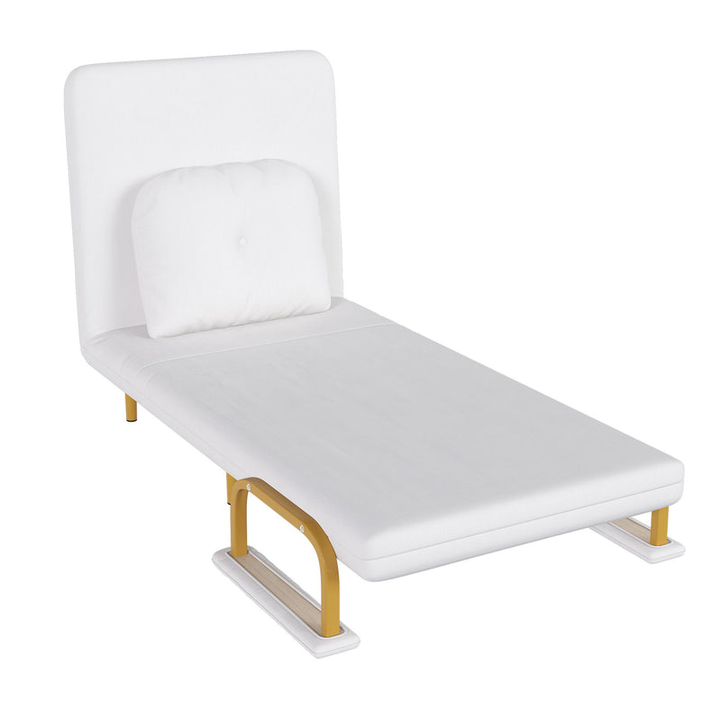 3 In 1 Convertible Folding Sofa Bed With Adjustable Backrest And Pillow