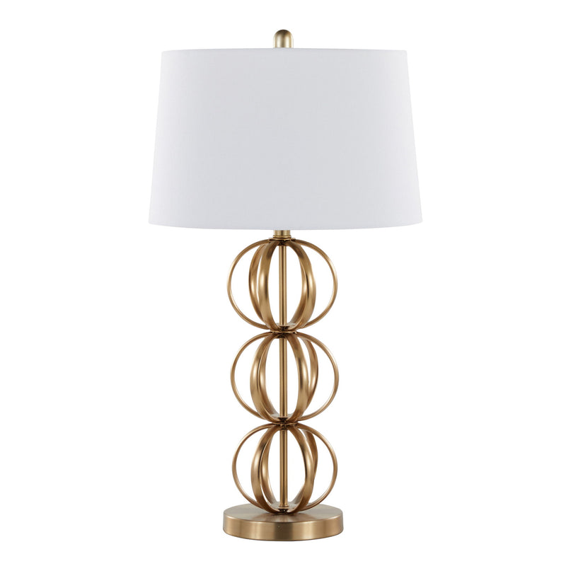 Linx - Contemporary Table Lamp (Set of 2) - Gold / White