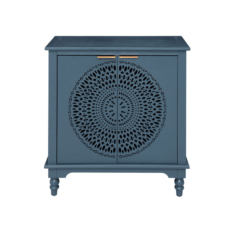 Hollow - Carved 2 Doors Accent Cabinet