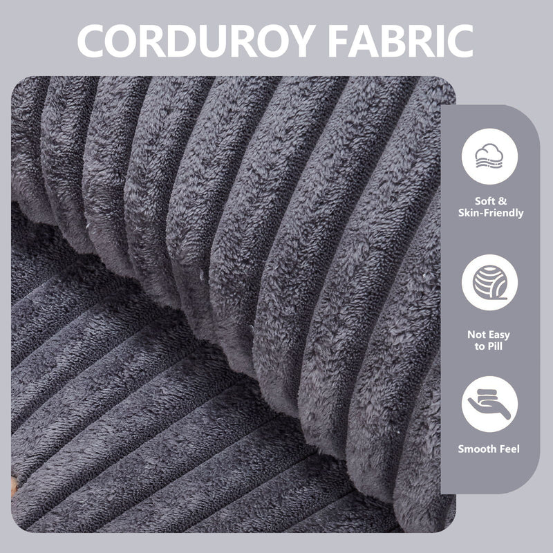 L - Shape Modern Minimalist Modular Sectional Sofa, Upholstered Cloud Couch With Deep Seats