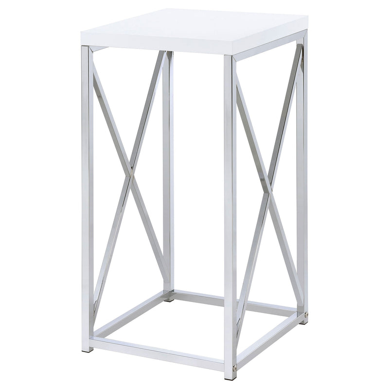 Accent Table With Accents - Glossy White