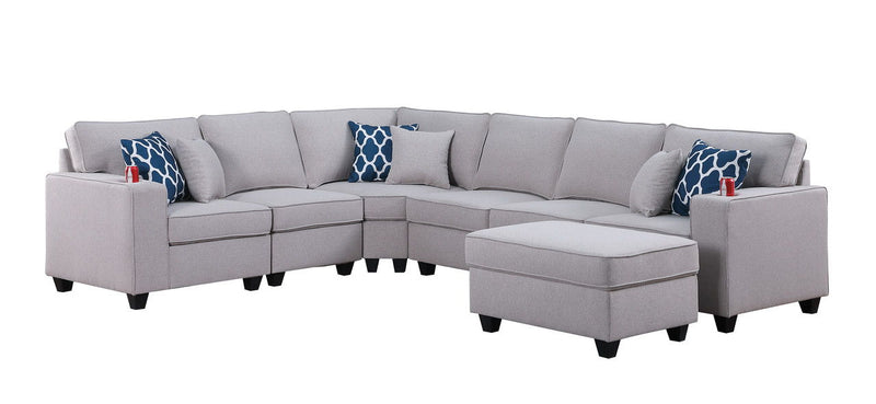 Cooper - Sectional Sofa With Ottomans And Cupholder