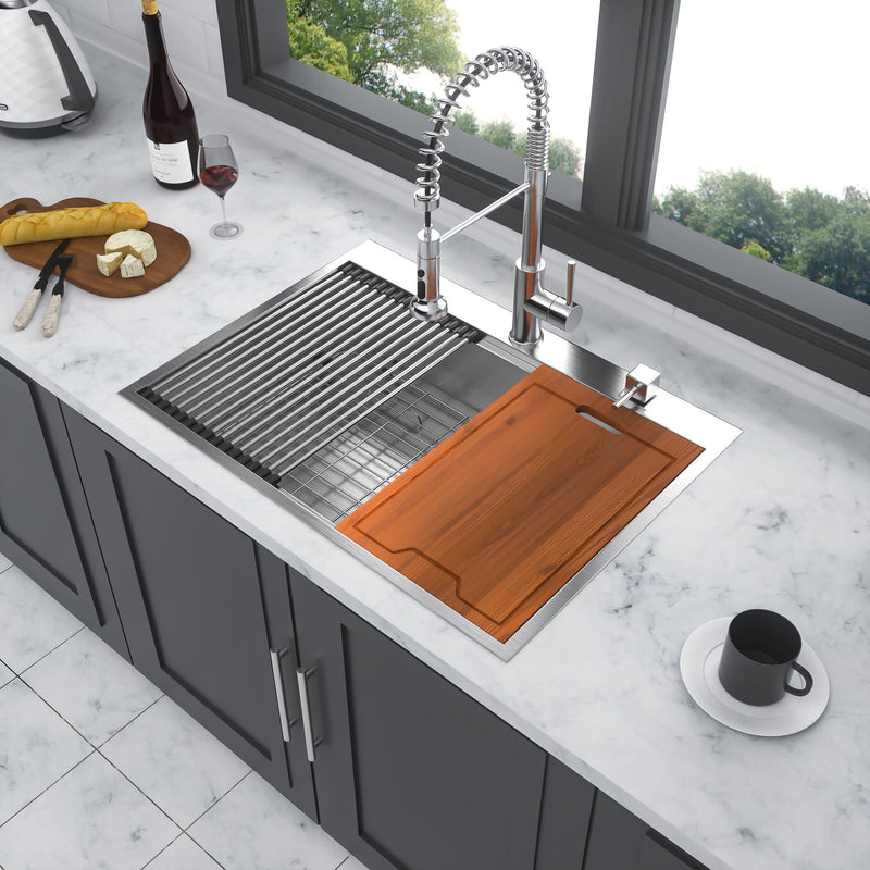 Drop In Kitchen Sink Stainless Steel 16 Gauge