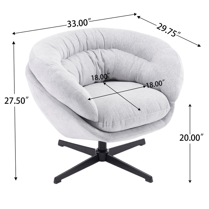 Modern Chenille Office Chair With 360 Degree Swivel