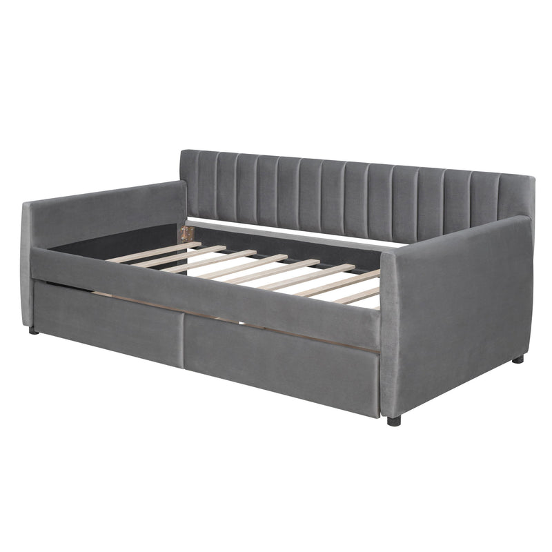 Upholstered Daybed With Slat Support