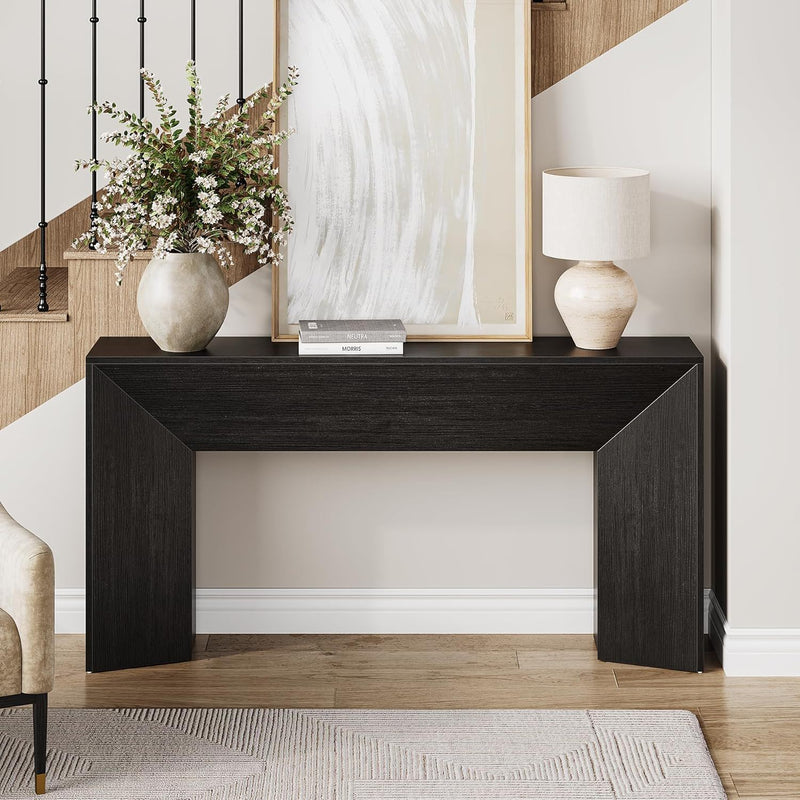 Extra Long Console Table Table Behind Couch For Hallway & Living - Black