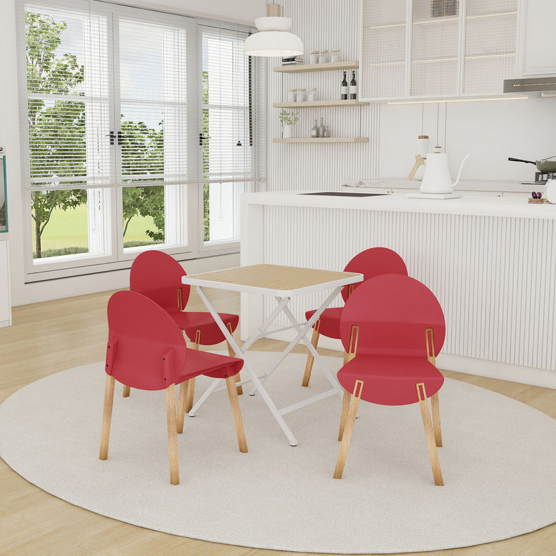 4 Piece Set Of Single Chairs With A Design Combining Modern And Traditional Elements